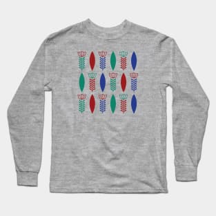 Ethiopian Coffee Cup Pattern Long Sleeve T-Shirt